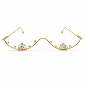 Heart Design Facelet with Cubic Zirconia Stones for Women | Minimal Nose Frame Face Jewellery | Brass Base Stylish Statement Face Accessory